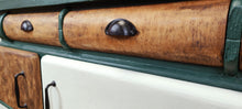 Load image into Gallery viewer, 1250 Buffetschrank Retro - Creme / Dunkelgrün