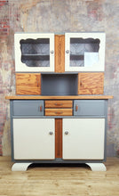 Load image into Gallery viewer, 1255 Buffetschrank Retro - Rauchblau/ Creme
