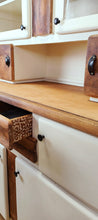 Load image into Gallery viewer, 1243 Buffetschrank Retro - Creme / Holz