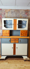 Load image into Gallery viewer, 1255 Buffetschrank Retro - Rauchblau/ Creme