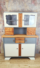 Load image into Gallery viewer, 1255 Buffetschrank Retro - Rauchblau/ Creme