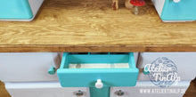 Load image into Gallery viewer, 1235 Buffetschrank Retro - Türkise / Pastell