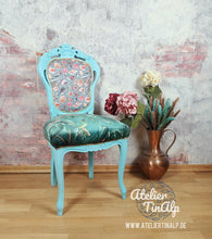 Load image into Gallery viewer, 1225-1 Stuhl Türkise mit individuellen Polstern