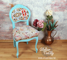 Load image into Gallery viewer, 1225-2 Stuhl Türkise mit individuellen Polstern