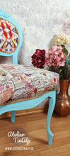 Load image into Gallery viewer, 1225-2 Stuhl Türkise mit individuellen Polstern