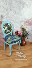 Load image into Gallery viewer, 1225-6 Stuhl Türkise mit individuellen Polstern