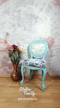 Load image into Gallery viewer, 1225-5 Stuhl Türkise mit individuellen Polstern