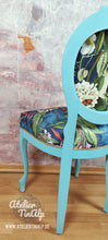 Load image into Gallery viewer, 1225-6 Stuhl Türkise mit individuellen Polstern