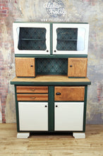 Load image into Gallery viewer, 1245 Buffetschrank Retro - Creme / Dunkelgrün