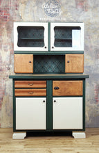Load image into Gallery viewer, 1245 Buffetschrank Retro - Creme / Dunkelgrün
