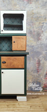 Load image into Gallery viewer, 1245 Buffetschrank Retro - Creme / Dunkelgrün