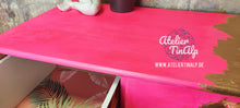 Load image into Gallery viewer, 1253 Sideboard / Kommode Neonpink, Gold mit Streifen