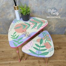 Load image into Gallery viewer, 1266 bunte Beistelltische im Retro Stil