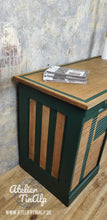 Load image into Gallery viewer, 1271 - Retro Schreibtisch - Mid Century - Grün / Gold / Holz