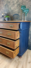 Load image into Gallery viewer, 1133 Kommode Eiche / Dunkelblau