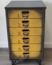 Load image into Gallery viewer, 1014 Schubladenschrank / Kommode / Container / Schreibtischunterschrank in Gelb