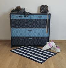 Load image into Gallery viewer, 1016 Schuhschrank in blau mid century / retro / mcm