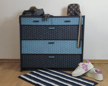 Load image into Gallery viewer, 1016 Schuhschrank in blau mid century / retro / mcm