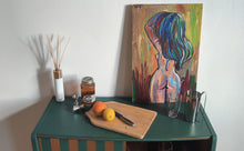 Load image into Gallery viewer, 1017 Barschrank in Waldgrün / Gold / Kommode / Schrank /Sideboard