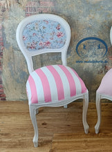 Load image into Gallery viewer, 1180 - Stühle weiß mit individuellen Stoffen