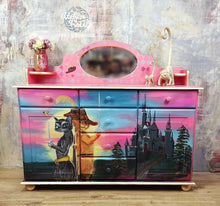 Load image into Gallery viewer, 1228 Kommode Märchenland handbemalt mit vielen Details