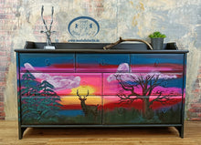 Load image into Gallery viewer, 1183- Kommode Schwarzwald in leuchtenden Farben
