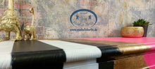 Load image into Gallery viewer, 1179 Sideboard / Kommode Neonpink, Gold und Streifen