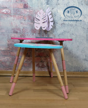 Load image into Gallery viewer, 1214 bunte Beistelltische im Retro Stil