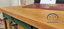 Load image into Gallery viewer, 1206 - Retro Schreibtisch - Mid Century - Grün / Gold / Holz