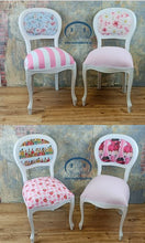 Load image into Gallery viewer, 1180 - Stühle weiß mit individuellen Stoffen