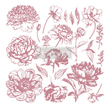 Load image into Gallery viewer, Re Design with Prima - Stamps / Stempel - Linear Floral - 20 teilig 30,5 cm x 30,5 cm