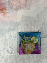 Lade das Bild in den Galerie-Viewer, B015 - Minibild / Ölbild: Cocktail Moskau Mule
