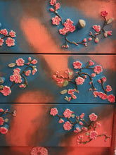 Lade das Bild in den Galerie-Viewer, D0804 Holzkommode &quot;Kirschblüte&quot; als einmaliges Unikat
