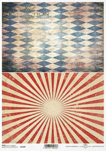 Lade das Bild in den Galerie-Viewer, Decoupage-Papier Harlekin und Sonnen Muster
