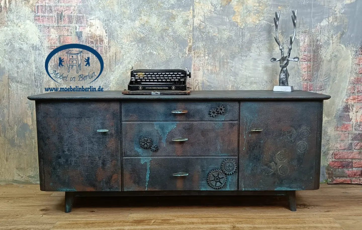 Sideboard S Kommode Massivholz Steampunk Vintage Industrial Loft good