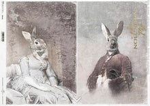 Load image into Gallery viewer, Decoupage-Papier Gobelin Hase
