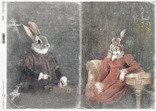 Load image into Gallery viewer, Decoupage-Papier Gobelin Hase
