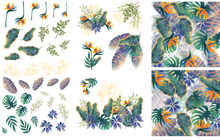 Load image into Gallery viewer, Belles &amp; Whistles Transfer - Tropical Leaves - 6 Blätter
