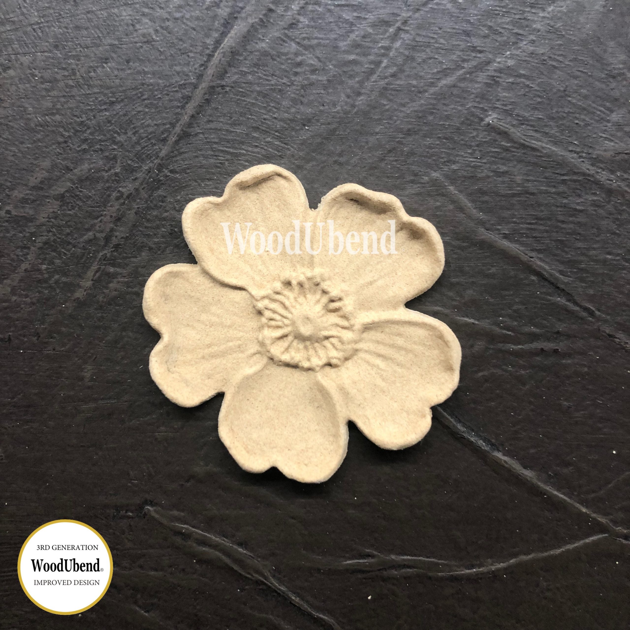WoodUbend - WUB1479 - Ornament Blume - 1 teilig (5 x 5 cm) – Atelier TinAlp