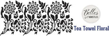 Load image into Gallery viewer, Belles and Whistles Schablone 35.56cm x 45.72cm - nicht klebend - wiederverwendbar - Tea Towel Floral
