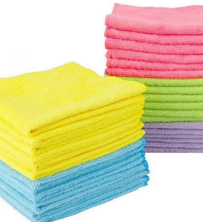fusselfreies Mikrofaser-Tuch zum Reinigen oder Polieren - verschiedene Farben